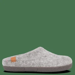 Hjemmesko Med Gummisål>Green Comfort Wool Tibet - Light Grey